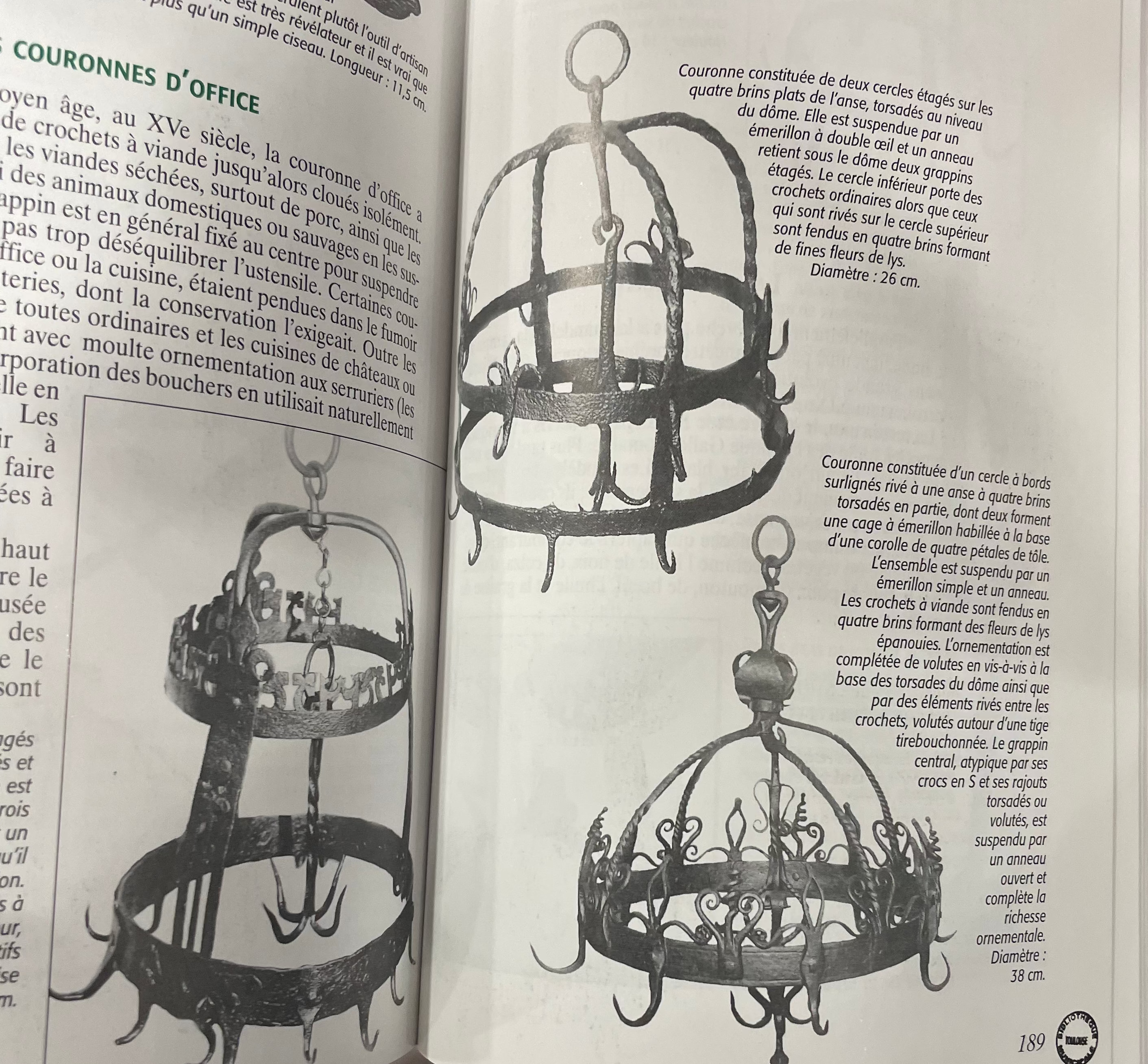 extrait du livre Fer forgé : histoire, pratique, objets & chefs-d'oeuvre / de Mercuzot, André - 2002 source d'inspiration des bijoux de la marque Lolie